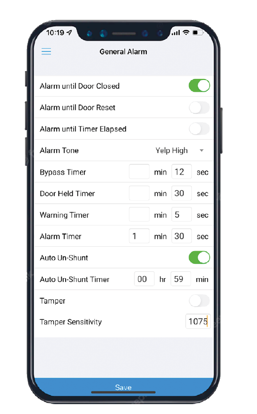 Door Prop Alarm - Smartphone App